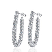 Moissanite Earrings S925 Sterling Sliver with 18k Gold Plated