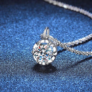 NeeTim 2ct Moissanite Necklace Pendant S925 Sterling Silver  Party Wedding Lab Dimond Gem Necklaces For Women with Certificate