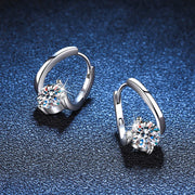 1 Carat Moissanite Earrings