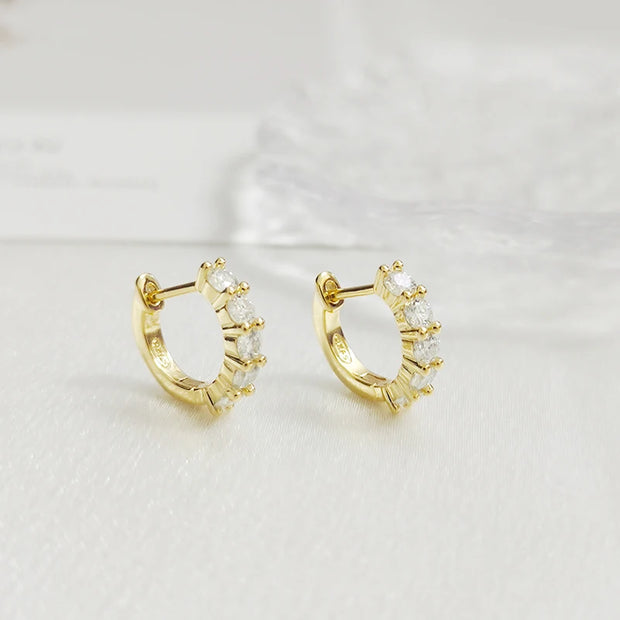 3mm D Color Moissanite Earrings