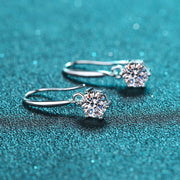 1ct 6.5mm Moissanite Droop Earrings