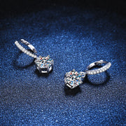 1ct Moissanite Drop Earring