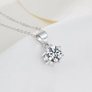 NeeTim 4ct 10mm Moissanite Necklace For Women 925 Sterling Silver with 18K Gold Plated Lab Diamond Pendant Wedding Party Jewelry