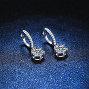 1ct Moissanite Drop Earring
