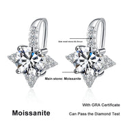 NeeTim 1ct 6.5mm Moissanite Earrings for Women S925 Sterling Sliver with 18k Gold Plated Diamond Earring Wedding Party Jewelry