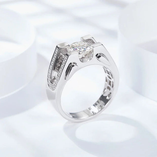 1ct-2ct  Ring 925 Sterling Silver with White Gold Plated