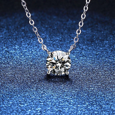 1-2 Carat Moissanite Pendant Necklace