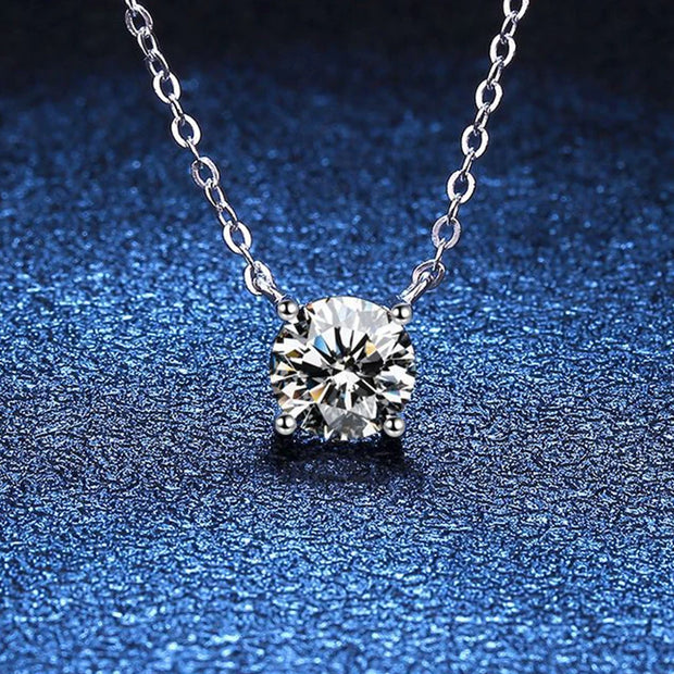 1-2 Carat Moissanite Pendant Necklace