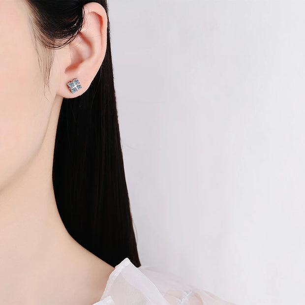 D Color Moissanite Stud Earrings