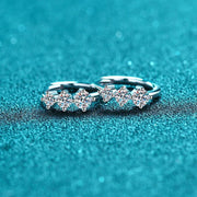 925  Silver Moissanite Hoop Earring