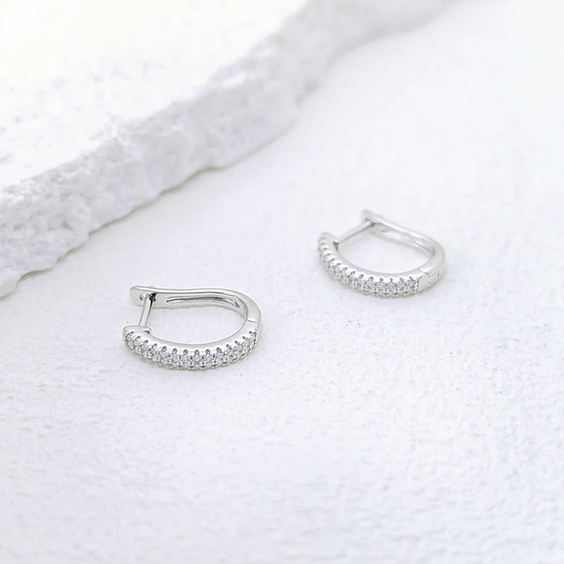 Moissanite Ear Hoop Earrings