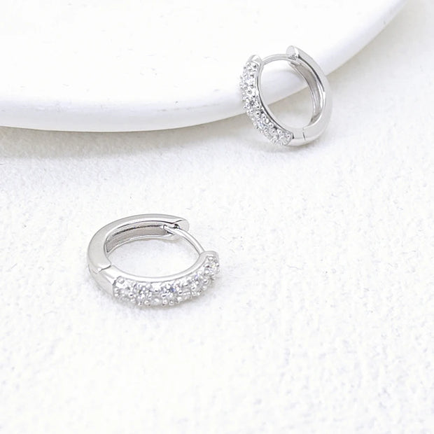 Moissanite Hoop Earrings