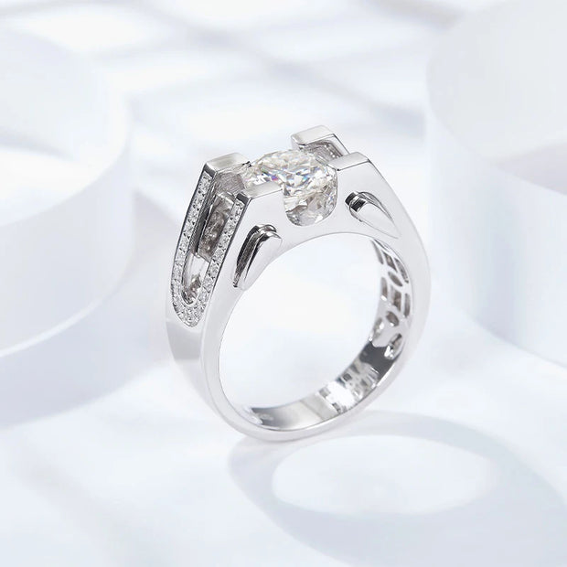 1ct-2ct  Ring 925 Sterling Silver with White Gold Plated
