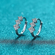 925  Silver Moissanite Hoop Earring