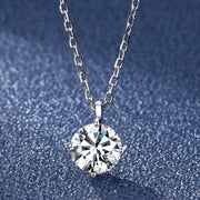 NeeTim 1CT 2CT Real Moissanite Pendant Necklace For Women Top Quality 925 Sterling Silver Wedding Party Bridal Luxury Jewelry