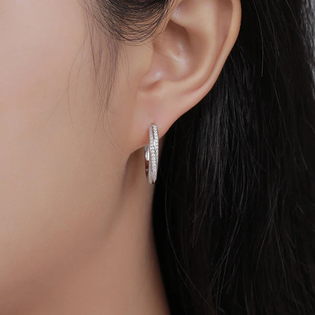 NeeTim Full Moissanite For Women 100% 925 Sterling Silver Stud Earrings Sparkling Diamond Jewelry Gifts with GRA Certificate