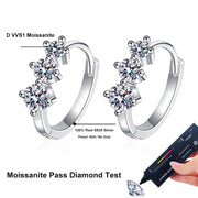 925  Silver Moissanite Hoop Earring
