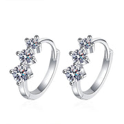 925  Silver Moissanite Hoop Earring