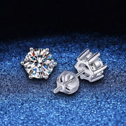 NeeTim 2ct Moissanite Earrings For Women Men Lab Diamond White Gold Plated 925 Sterling Silver Stud Earring Luxury Fine Jewelry