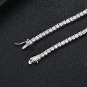 NeeTim Moissanite Tennis Necklace for Women Wedding Jewelry 925 Sterling Sliver Plated 18k White Gold Necklaces with Certificate