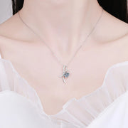 NeeTim 1ct Moissanite 925 Sterling Silver Necklace For Women Girl Lab Diamonds Pendant Necklaces With GRA Certificate Party Gift