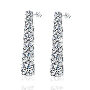 NeeTim Full D VVS1 Moissanite Earrings for Women with GRA s925 Sterling Sliver Sparkling Diamond Ear Studs Wedding Fine Jewely