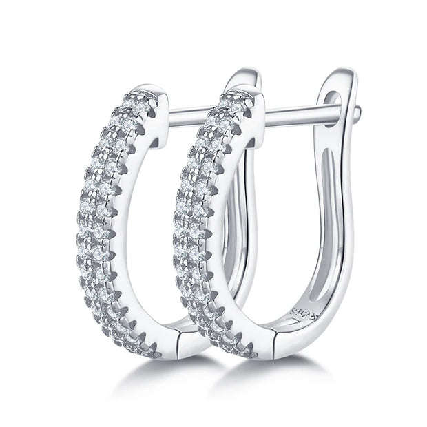 Moissanite Ear Hoop Earrings