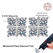 D Color Moissanite Stud Earrings