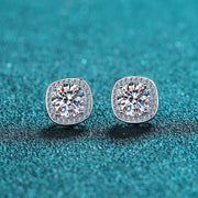NeeTim 0.5ct 1ct Moissanite Earrings Sterling Silver 925 for Women Luxury Designer Wedding Party Earring Jewelry Chrismas Gift