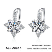 NeeTim 1ct 6.5mm Moissanite Earrings for Women S925 Sterling Sliver with 18k Gold Plated Diamond Earring Wedding Party Jewelry