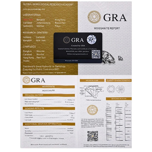 NeeTim Full Moissanite Earrings Lab Diamond 925 Sterling Silver Hoop Earring Gold Plated Fine Jewelry Gift With GRA Certificate
