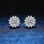 NeeTim 1CT Moissanite Earring For Women Girl 925 Sterling Silver Sparkling Diamond Ear Studs Wedding Engagement Jewelry Gift