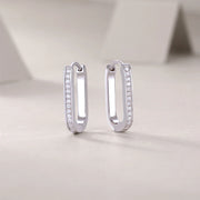 NeeTim Full Moissanite Earrings Lab Diamond 925 Sterling Silver Hoop Earring Gold Plated Fine Jewelry Gift With GRA Certificate