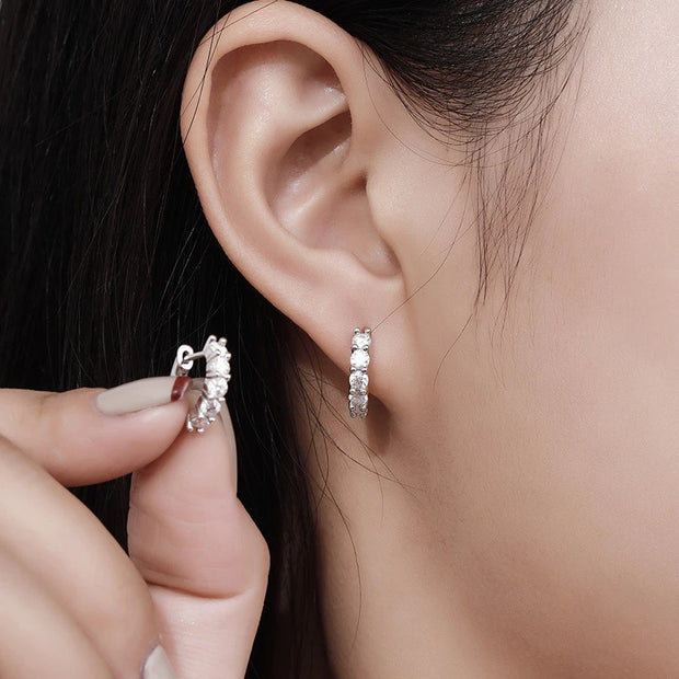3mm D Color Moissanite Earrings