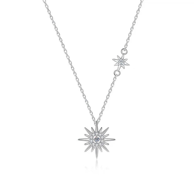 NeeTim D Color Moissanite Gemstone Pendant Necklace 925 Sterling Sliver Necklaces Luxury Jewelry for Women Pass Diamond Tester