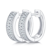 NeeTim Hoops 100% 925 Sterling Silver Full Real Moissanite Earrings Women Sparkling Dimoand Earring Jewelry Gift GRA Certificate