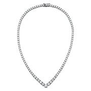 NeeTim Moissanite Tennis Necklace for Women 925 Sterling Silver with White Gold Plated Size Gradient Luxury Diamond Neck Chain