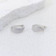 NeeTim Full Moissanite 925 Silver Hoops Earrings for Women Gold Plated Huggie Earring Wedding Engagement Luxury Designer Jewelry