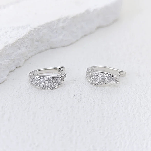 NeeTim Full Moissanite 925 Silver Hoops Earrings for Women Gold Plated Huggie Earring Wedding Engagement Luxury Designer Jewelry