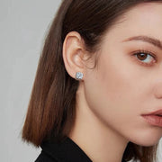 2 Carat Moissanite Earrings With 14K White Gold Plated