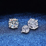 2 Carat Moissanite Earrings With 14K White Gold Plated