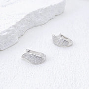 NeeTim Full Moissanite 925 Silver Hoops Earrings for Women Gold Plated Huggie Earring Wedding Engagement Luxury Designer Jewelry