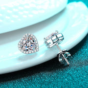 2 Carat Heart shaped Earrings