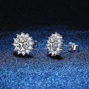 NeeTim 1CT Moissanite Earring For Women Girl 925 Sterling Silver Sparkling Diamond Ear Studs Wedding Engagement Jewelry Gift