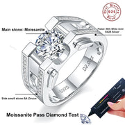 1ct-2ct  Ring 925 Sterling Silver with White Gold Plated