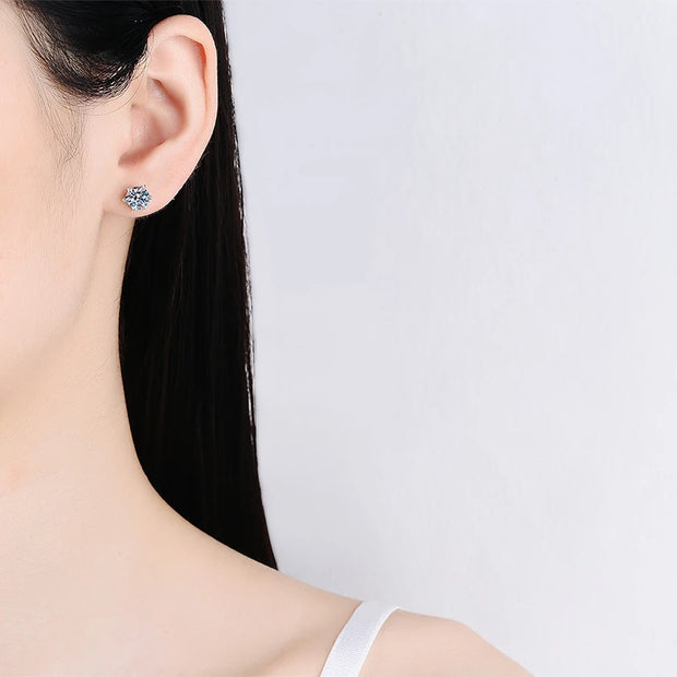 0.3-2CT Moissanite Stud Earrings