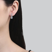 1ct D Color Moissanite Drop Earrings