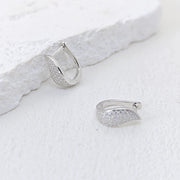 NeeTim Full Moissanite 925 Silver Hoops Earrings for Women Gold Plated Huggie Earring Wedding Engagement Luxury Designer Jewelry