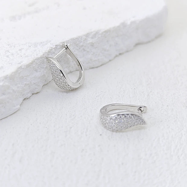NeeTim Full Moissanite 925 Silver Hoops Earrings for Women Gold Plated Huggie Earring Wedding Engagement Luxury Designer Jewelry