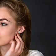 D Color Moissanite Earring S925 Plated with 18k Gold
